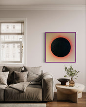 Load image into Gallery viewer, Red Eclipse [original] 36&quot; x 36&quot; - framed
